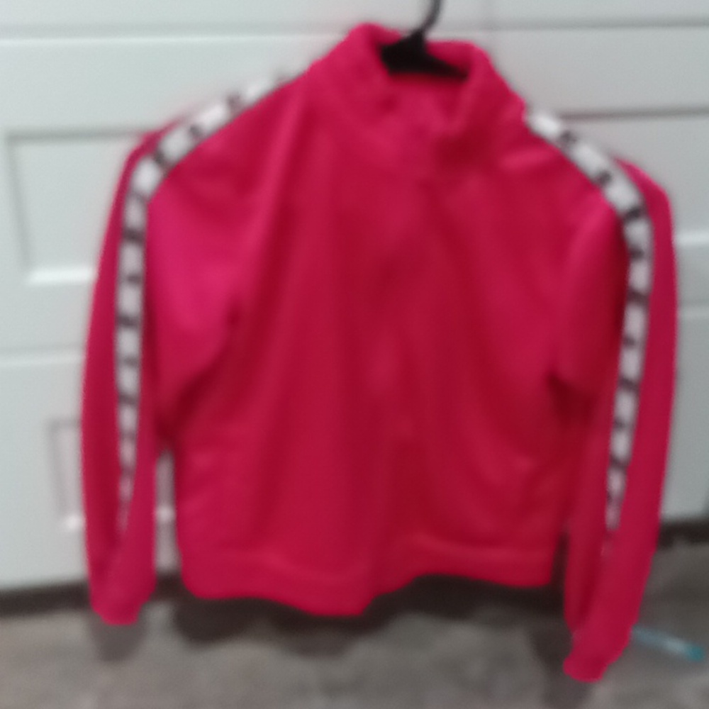 Vagabond Kids Jacket in Bright Pink with Black Accents